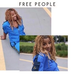 Free People Movement x Aggie Summer Class Varsity Track Jacket